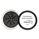 Root Concealer Touch Up Powder | All-Natural Crushed Minerals Without Brush | Fast and Easy Total Gray Hair Cover up For Black | Brown | Auburn and Blonde Hair .30 ounce (Without Brush, Black) NuBeauti