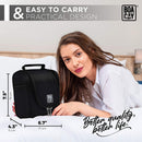 Premium Small Hanging Travel Toiletry Bag for Women and Men, Hygiene Bag, Bathroom and Shower Organizer Kit with Elastic Band Holders for Toiletries, Cosmetics, Makeup, Brushes (Small) BOACAY Store
