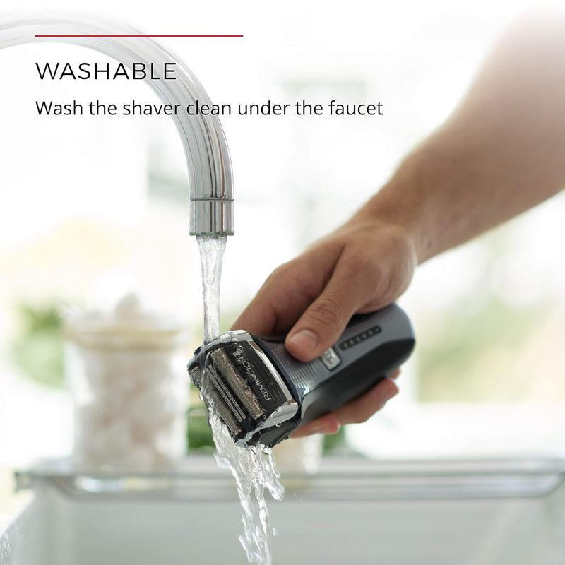 Remington F5 Power Series Foil Shaver, Electric Razor for Men, Cordless Rechargeable with Pop Up Trimmer, Pivot & FlexFoil Technology, Lightweight Handheld Design, Black Infinity Warehouse