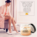 Body Scrub Exfoliator - 12oz SWEET ORANGE Sugar scrub cubes w/Mango Butter & Shea butter- Ultra Hydrating & Moisturizing - All Natural & Organic for all body exfoliation- For hands, arms legs, elbow & foot Mineral Me California