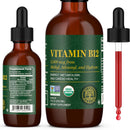 Global Healing - Organic Vitamin B12 5000 MCG Sublingual Liquid - Methylcobalamin, Hydroxo Blend & More - Methylated Drops for Adults - Vegan, Non-GMO, VIT B12, Vitamins Supplement (2 Oz) (Pack of 2) Infinity Warehouse