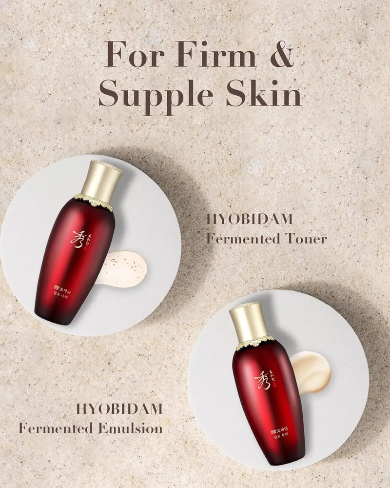 Sooryehan Hyobidam Fermented Skincare Gift Set (13.53fl oz) - Premium Korean Skin Care for Intense Hydration, Elasticity. Wild Ginseng. Infinity Warehouse