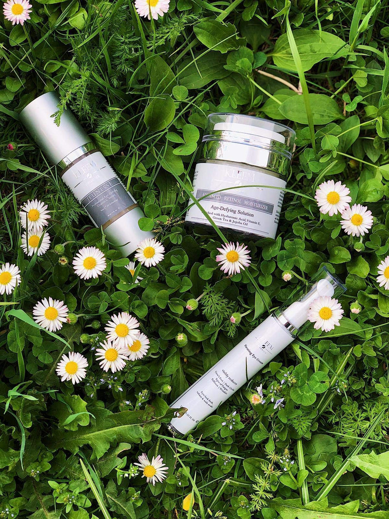 Anti Aging Skin Care Set: Retinol Cream, Vitamin C Serum & Firming Eye Cream for a glowing and radiant skin. The Best Beauty Gift Sets for Women Kleem Organics