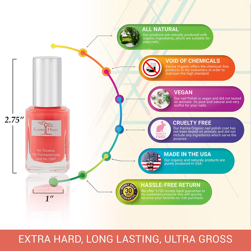 Karma Organic Natural Nail Polish-Non-Toxic Nail Art, Vegan and Cruelty-Free Nail Paint (SUMMER NIGHTS) karma organic