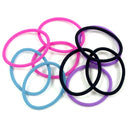 Scunci No-Slip Grip Strong-Hold Jelly Ponytailers, Pink, Purple, Teal & Black, 14 Count Scunci