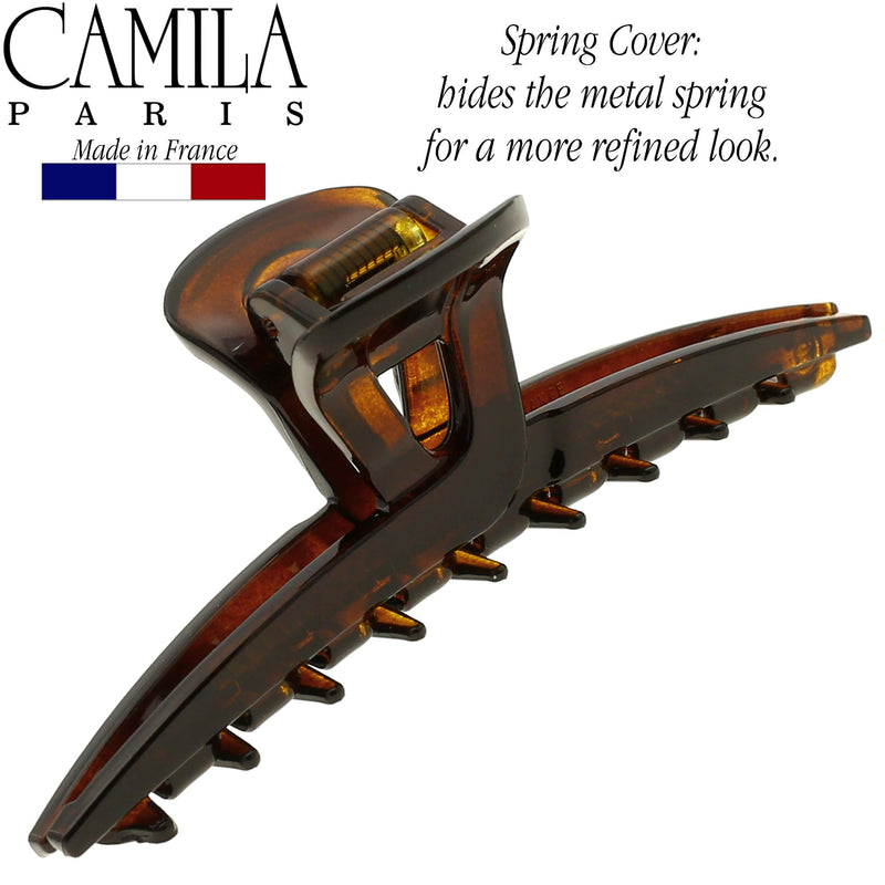 Camila Paris CP2623 French Hair Clip for Women, Narrow, Strong Hold Grip Double Teeth Girls Hair Claw Clips Jaw, Fashion Durable Styling Hair Accessories for Women, Made in France Camila