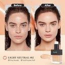 Full Coverage Natural Liquid Foundation, Skincare Makeup with Salicylic Acid, Tattoo Cover, for All Skin Types, Sensitive Skin 30ml (LIGHT NEUTRAL) Infinity Warehouse