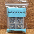 4000Pcs Mixed Size Hot Fix Round Crystals Gems Glass Stones Hotfix Flat Back Rhinestones (Light Champagne) MASSIVE BEADS