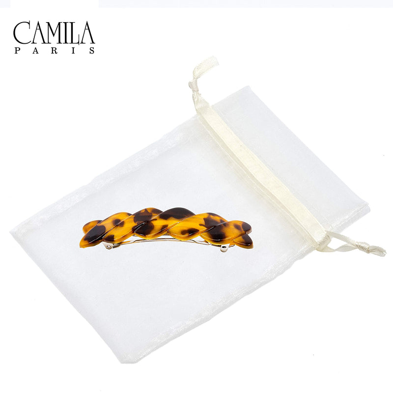 Camila Paris CP2881 French Hair Barrette Clip for Girls Braided, Tokyo Automatic Clasp, Strong Hold Grip Hair Clips for Women, No Slip and Durable Styling Girls Hair Accessories, Made in France Camila