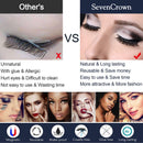 Magnetic Eyelashes with Eyeliner Kit with Tweezer, 10 Style Reusable Lashes for Women, Upgraded 3D Magnetic Eyelashes Natural Look, 4Pcs Waterproof Magnetic Eyeliner and Magnetic Eyelash Kit SevenCrown