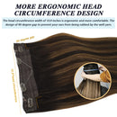 GOO GOO Human Hair Extensions Halo Hair Balayage Dark Brown to Chestnut Brown Straight 20 Inch 110g Natural Real Hair Extensions Hidden Crown Wire Extensions Invisible Hairpiece Transparent Fish Line GOO GOO Store