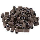 PANA 100 Pieces Nail Sanding Bands Professional Nail Manicure Great Fit for Nail Drill Bits for Acrylic Nails (80 Grit, Brown) PANA