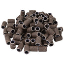 PANA 100 Pieces Nail Sanding Bands Professional Nail Manicure Great Fit for Nail Drill Bits for Acrylic Nails (80 Grit, Brown) PANA