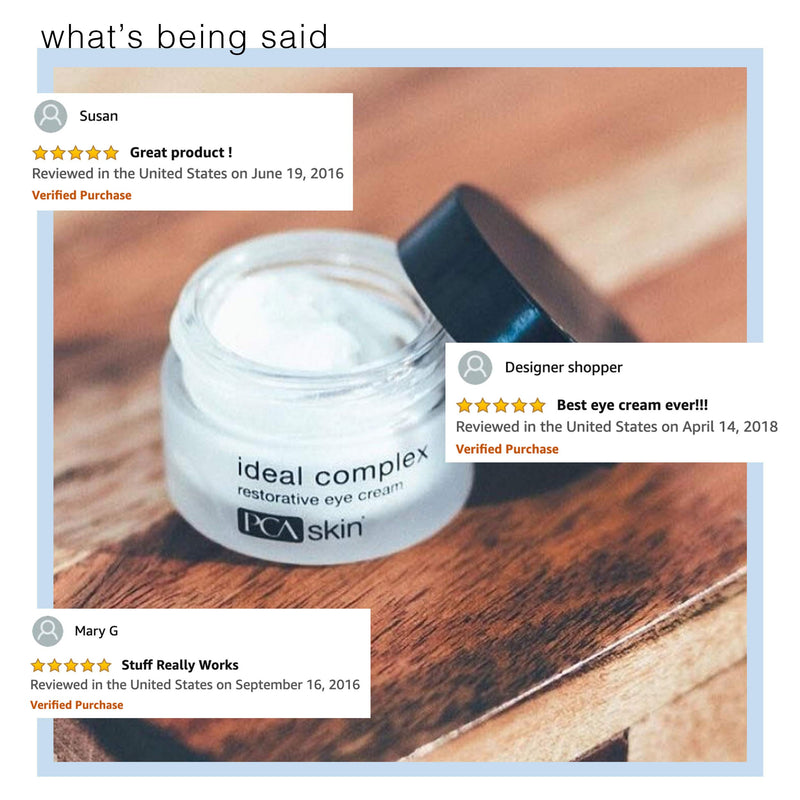 PCA SKIN Ideal Complex Restorative Eye Cream - Anti-Aging Brightening Eye Treatment for Dark Circles, Puffiness, Fine Lines & Wrinkles (0.5 oz) PCA SKIN