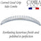 Camila Paris CP2911 French Side Combs Large 2 Pack Curved, Clear Flexible Durable Cellulose Hair Combs, Strong Hold Grip Hair Clips for Women, No Slip Styling Girls Hair Accessories, Made in France Camila