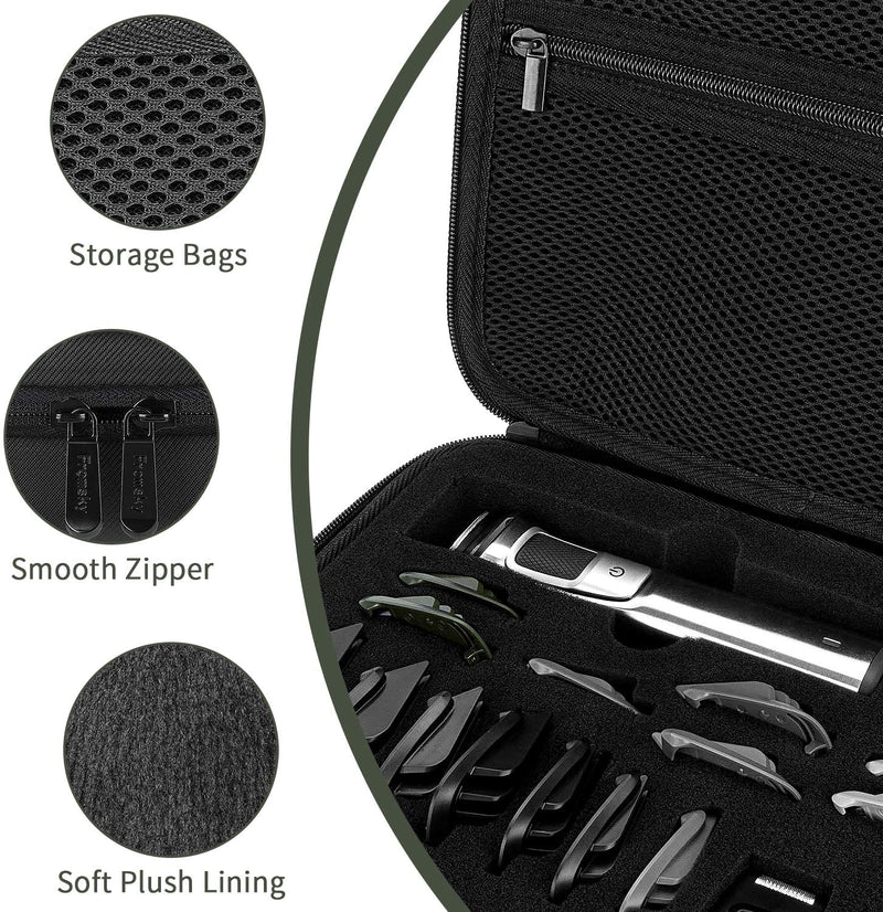 Yinke Case for Philips Norelco Multigroom Series 7000 MG7750/49 Beard Trimmer & attachments, Travel Storage Bag Hard Case Organizer (Series 7000) Yinke