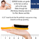 Giorgio GION2O Neon Orange 6.25 inch Gentle Touch Detangler Hair Brush for Men and Women. Soft Bristles for Sensitive Scalp. Wet and Dry for all Hair Types. Scalp Massager Brush Stimulate Hair Growth GIORGIO