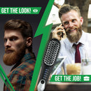 BEARDCLASS Premium Beard Straightener Comb - USA Designed for Beards! Fast Heating Electric Straightening Brush for Men with Anti-Scald Technology - Adjustable Temperature Portable Heated Straightner BEARDCLASS
