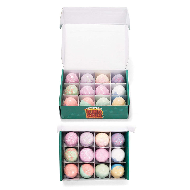 Bath Bombs for Kids with Dinosaur Toys, 12 Pack Bubble Bath Bombs with Surprise Toy Inside, Natural Essential Oil SPA Bath Fizzies Set, Kids Safe Birthday Gift Set for Boys and Girls JOYIN Store