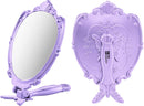 Probeautify Decorative Hand Held Mirror - Beautifully Butterfly Design Hand Mirrors with Handle - Lightweight Mirror - 180 Degrees Full Folding Portable Mirror - Travel Makeup Mirror (Lavender) PROBEAUTIFY Store