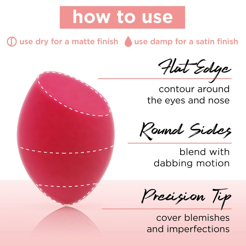 Real Techniques Mini Miracle Complexion Sponge Makeup Blender, Beauty Sponges, 4 Count Real Techniques