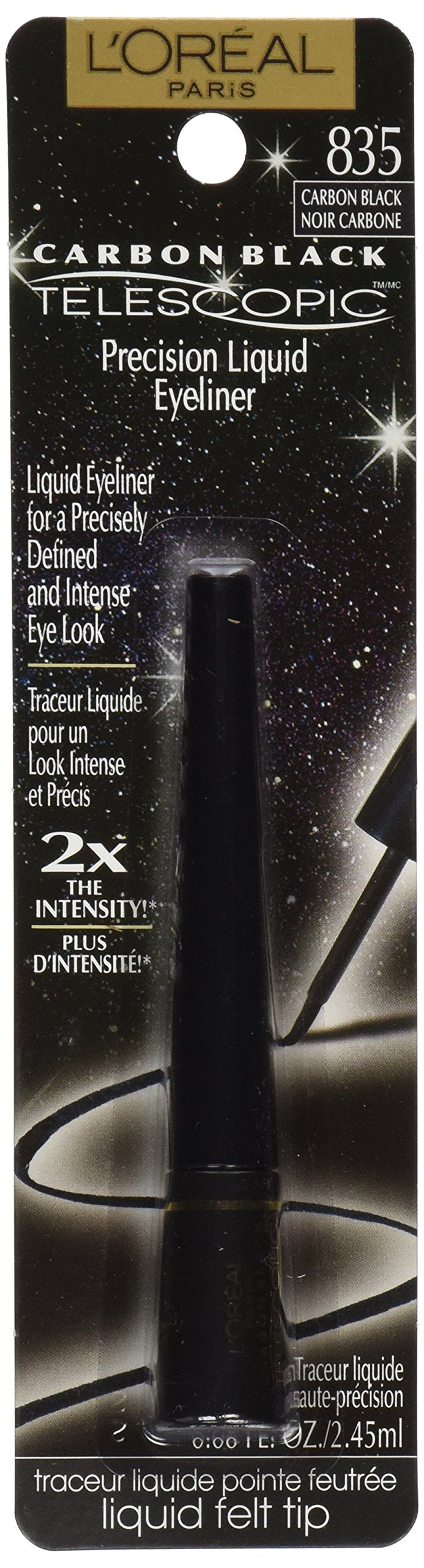 L'Oreal Paris Telescopic Precision Liquid Eyeliner, Carbon Black, 0.08 Ounces L'Oréal Paris