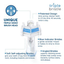 Triple Bristle GO | Portable AA Battery Sonic Toothbrush for Travel | Three Powerful Modes | Soft Nylon Bristles-Also for Autistic & Special Needs Adults and Kids | Triple Bristle GO Two Pack Triple Bristle Store