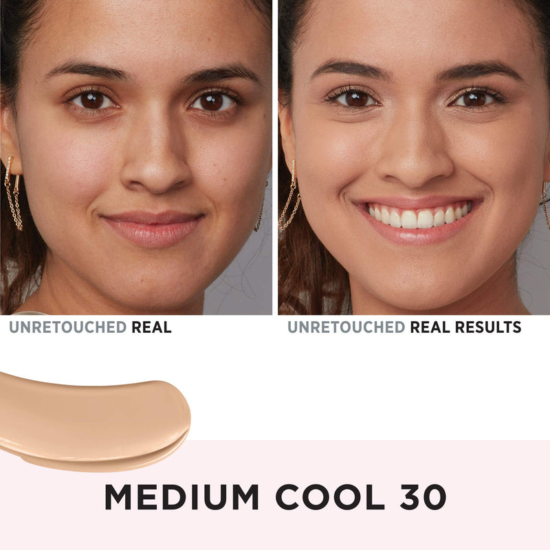 IT Cosmetics Your Skin But Better Foundation + Skincare, Medium Cool 30 - Hydrating Coverage - Minimizes Pores & Imperfections, Natural Radiant Finish - With Hyaluronic Acid - 1.0 fl oz It Cosmetics