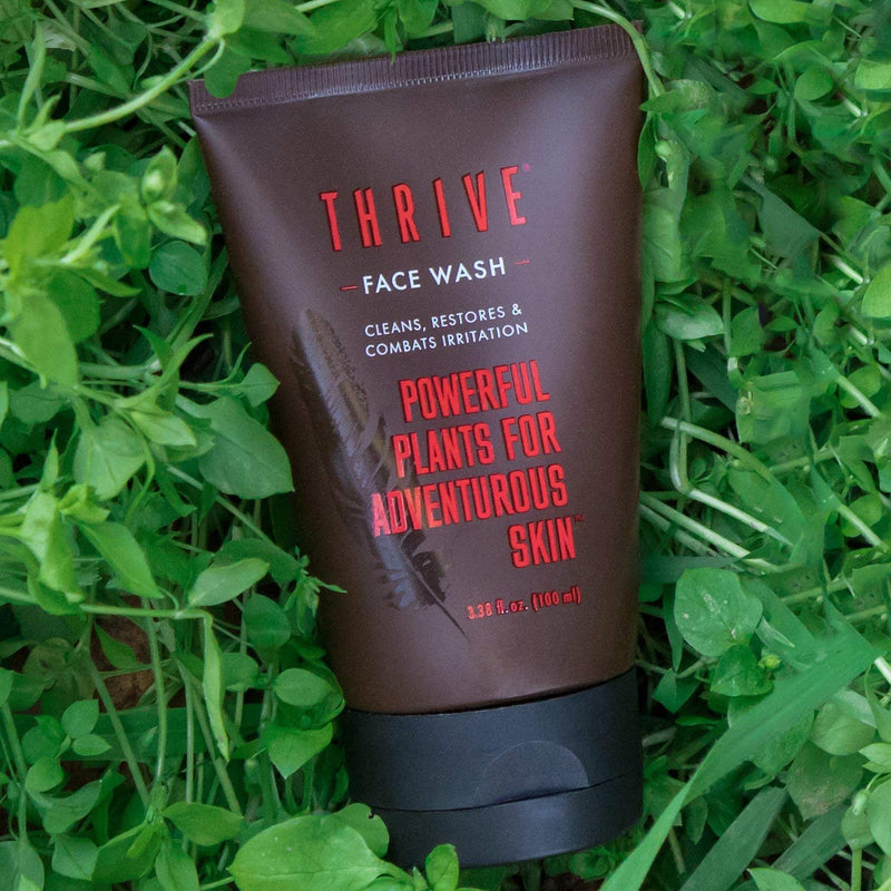 THRIVE Natural Face Scrub And Natural Face Wash Gel (BUNDLE) - Vegan And Made in USA Thrive Natural Care