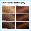 REVLON Total Color Permanent Hair Color, Clean and Vegan, 100% Gray Coverage Hair Dye, 535 Medium Golden Mahogany, 10.2 oz (Pack of 3) REVLON
