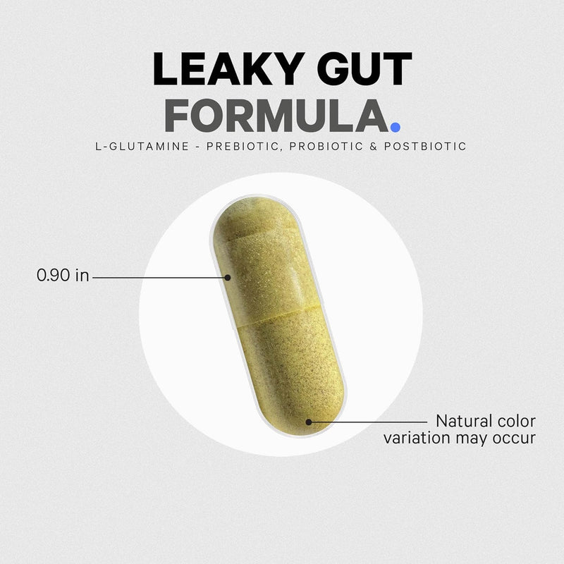 Codeage Leaky Gut Supplement, L-Glutamine, N-Acetylglucosamine, Probiotic, Butyric Acid, Polyphenols, Quercetin, DGL, Marshmallow Root, Berberine, BioPerine, Cinnamon, Vegan, Non-GMO, 60 Capsules Infinity Warehouse