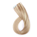 40 Pieces 100g Tape in Human Hair Extensions Highlighted Ash Blonde mixed Bleach Blonde 18 inch Long Skin Weft Tape in Straight Remy Hair Seamless Invisible Double Sided for Women