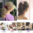 Scrunchies Hair Ties Accessories for Girls Women's Hair Big Velvet Cute Scrunchy Large Jumbo Giant Huge Scrunchie Bulk Pack Hairbands For Thick Curly Hair No Crease Soft Elastic Hair Bands Ivyu