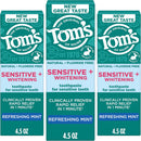 Tom's of Maine Rapid Relief Plus Sensitive Teeth Toothpaste, Fluoride Free, Gentle Mint, 4.5 Oz, 3 Pack, Clinically Proven Enamel Safe, Builds Arginine and Calcium Shield Around Teeth Infinity Warehouse