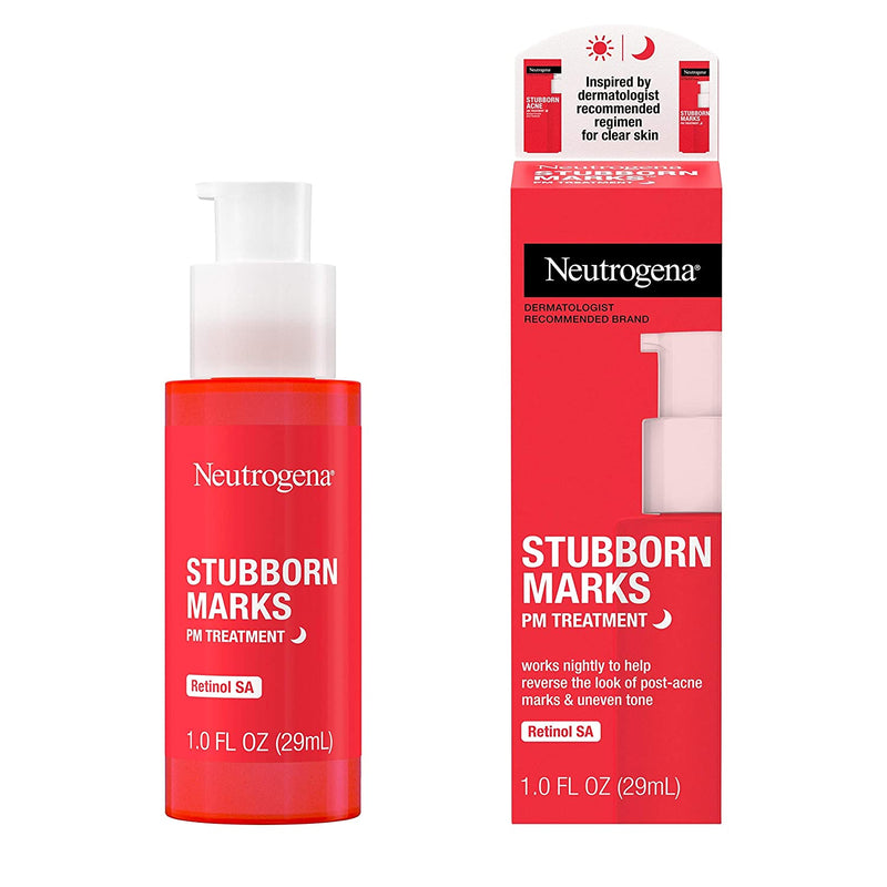 Neutrogena Stubborn Marks PM Treatment with Retinol SA, Face-Exfoliating Treatment to Help Reverse the Look of Post-Acne Marks & Uneven Skin Tone, Oil-Free, Non-Comedogenic Neutrogena Store