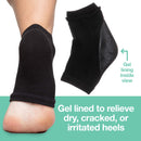 ZenToes Moisturizing Heel Socks 2 Pairs Gel Lined Toeless Spa Socks to Heal and Treat Dry, Cracked Heels While You Sleep (Men's Large 12+, Gray) ZenToes