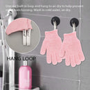 Evridwear Exfoliating Gloves for Bath, Shower Deep Cleaning Acne and Dead Skin Removal, Woman Girl Light Moderate or Heavy Level, 1 Pair (Pink) Evridwear
