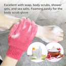 Evridwear Exfoliating Gloves for Shower, 100% Nylon Thick Soft Medium Heavy Bathing Gloves Dead Skin Remover Body Scrubber Smooth Skin with Hang Loop, 1 Pairs (Hot Pink) Evridwear