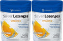 Silver Lozenges with Vitamin C - Premium Nano Silver 60 PPM Colloidal Silver, Organic Honey and Vitamin C Mineral Supplement Drops to Support Immune System, Soothe Cough & Throat - 24 Orange Lozenges Infinity Warehouse