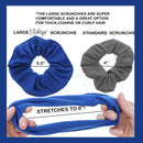 Large Solid Scrunchie - Set of 2 - Grey Motique Accessories