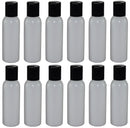 2-oz Refillable Bottle with Disc Cap (12 Pack, Black) APAK GOODS