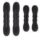 Styla Hair Black Magic Hair Bun Maker 4 Pack (2 Small, 2 Large) Foam Sponge Buns Shaper Accessories Strong Flexible Reusable Bun Twister for Updo’s, Ballet Buns, French Twist, Waves & more! Styla Hair