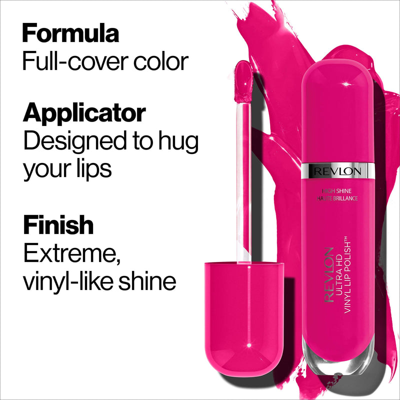 Revlon Ultra HD Vinyl Lip Polish, Liquid Lipstick, So Shady, Violet Brown Gloss REVLON