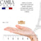 Camila Paris CP3047 French Hair Clip for Women, 1.5 inch Set of 2 Beige Girls Hair Claw Clips Jaw Fashion Durable Styling Hair Accessories for Women, Strong Hold No Slip Grip, Made in France Camila
