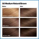 Revlon Total Color Permanent Hair Color, Clean and Vegan, 100% Gray Coverage Hair Dye, 50 Medium Natural Brown, 3.5 oz REVLON