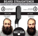 Beard Straightener Grooming Kit for Men, Beard Brush, Double Side Comb, Unscented Oil, All Natural Chanel Balm, Shampoo, Conditioner, Razor & Scissors, Perfect Gifts for Dad & Husband GROW ALPHA BEARD Store