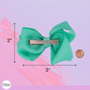 3 Inch Grosgrain Bow for Little Girls - Set of 2 (Mint Green) Motique Accessories