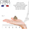 Camila Paris CP2915 French Hair Clip for Women, Small 1 inch Set of 2 Girls Hair Claw Clips Jaw Gray Gold Fashion Durable Styling Hair Accessories for Women, Strong Hold No Slip Grip, Made in France Camila