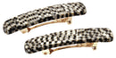 France Luxe Mini Rectangle Barrette, Opera Silver, Set of 2 - Classic French Design For Everyday Wear France Luxe