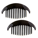 Camila Paris CP2872/2 Black Large Interlocking Combs Set of 2 French Hair Side Combs, Flexible Durable Strong Hold Hair Clips for Women, No Slip Styling Girls Hair Accessories, Made in France Camila